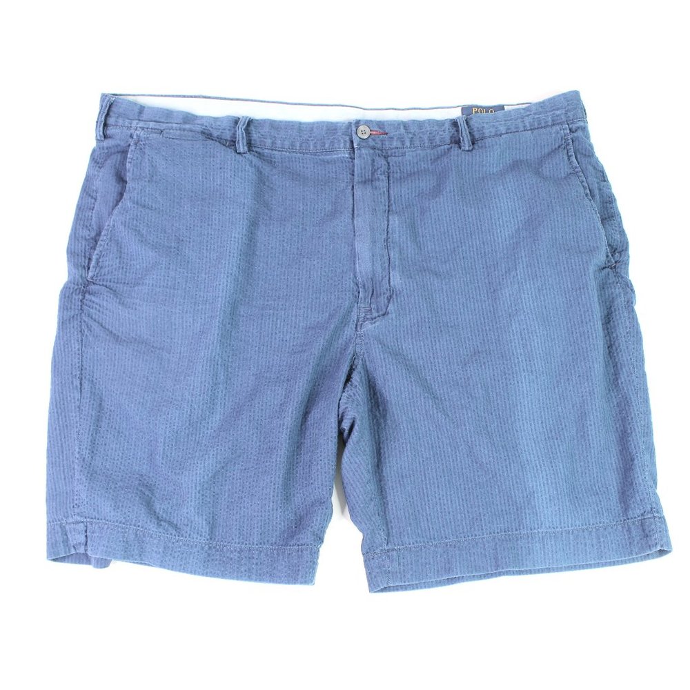 Polo by Ralph Lauren Classic Fit Seersucker Indigo Blue Shorts 44B